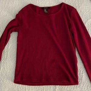 Red long sleeve shirt